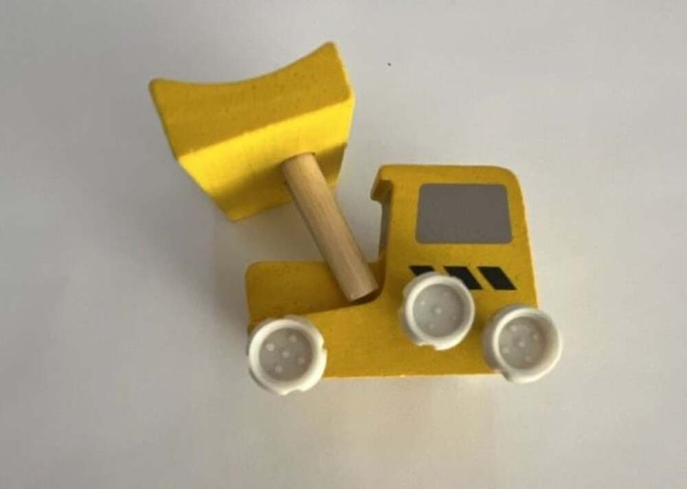 PlanCity Wooden Toy Bulldozer Construction Vehicle